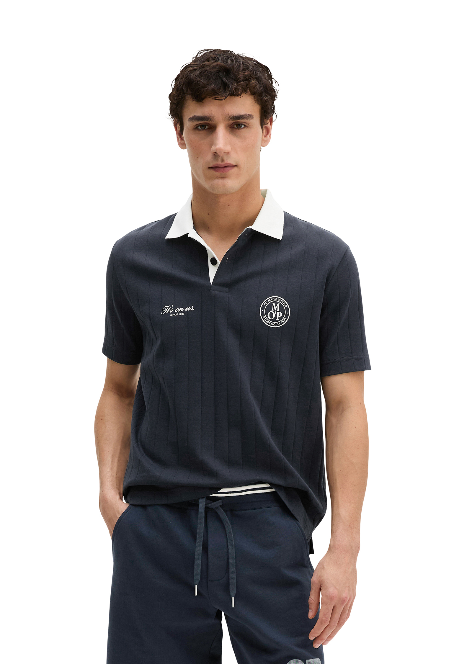 MOP Club '67 Football Tricot Polo, Rib en pur coton bio, MARC O'POLO