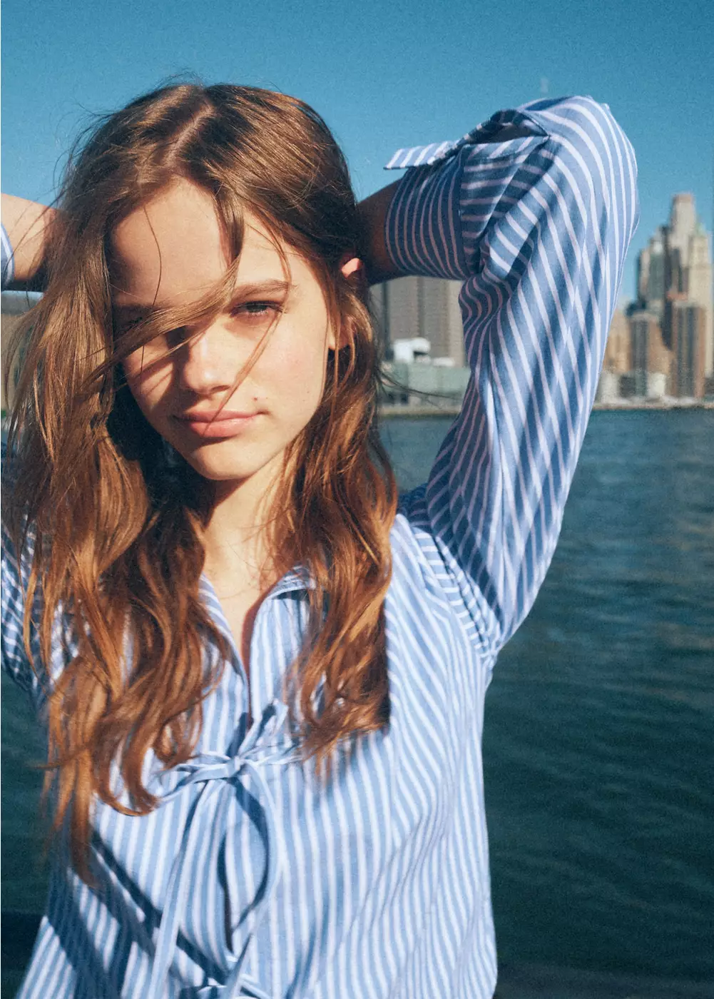 Chemise rayures nœuds, MANGO TEEN