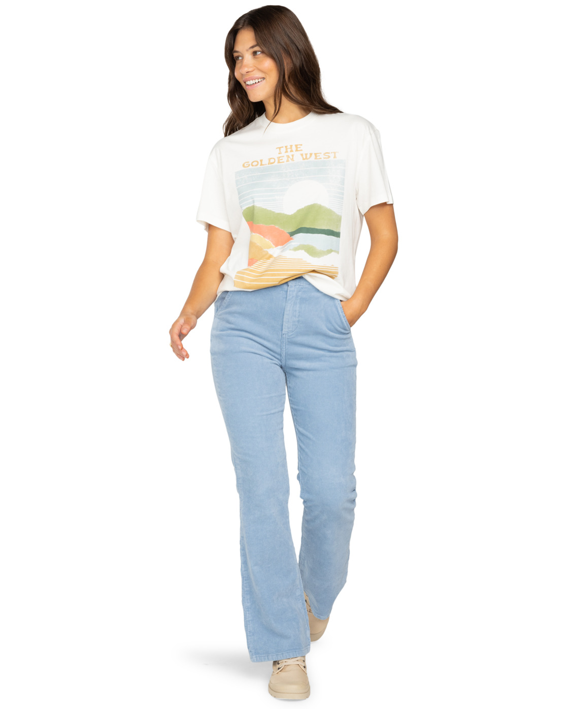 Pantalon évasé en velours côtelé WAVE, BILLABONG
