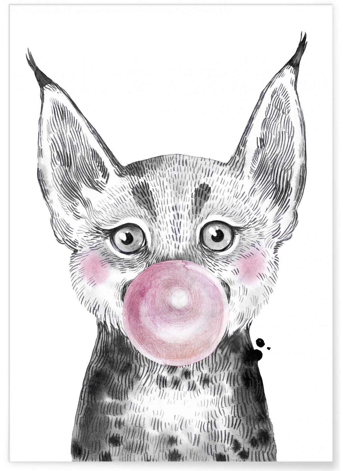 Affiche 'Bulle de Lynx Rose', L'AFFICHERIE