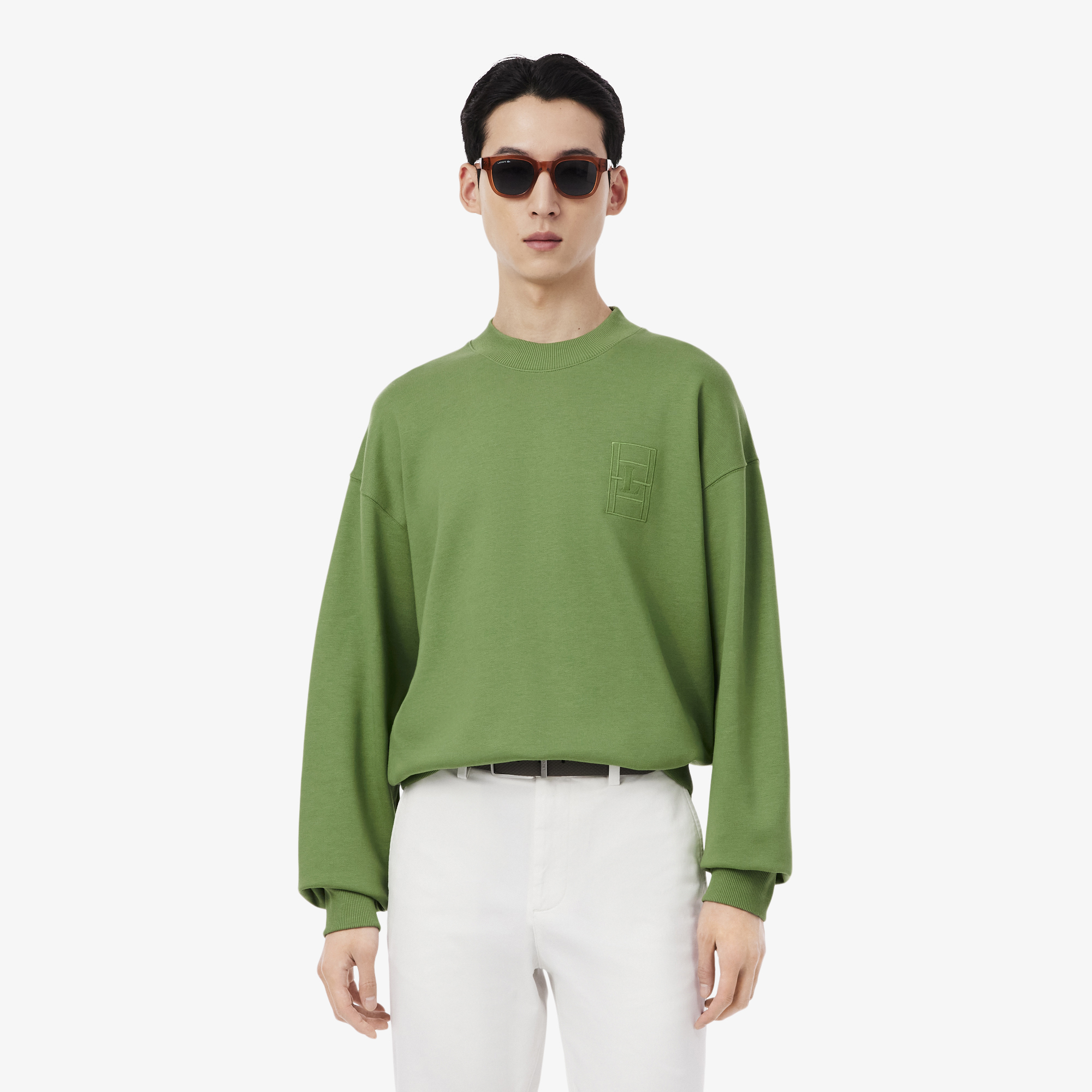 Sweatshirt molleton broderie, LACOSTE
