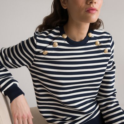 Les Signatures - Breton Striped Cotton Sweatshirt LA REDOUTE COLLECTIONS