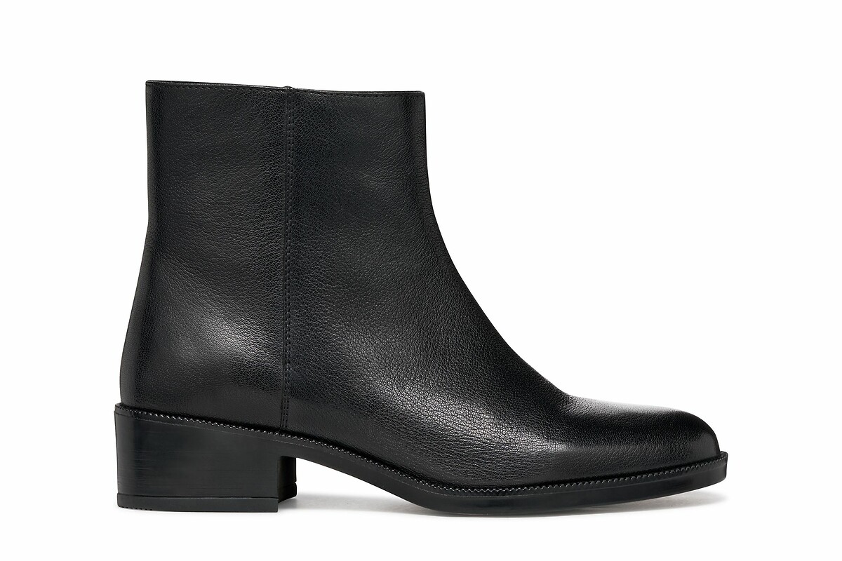 Bottines respirantes zippées en cuir Camexia, GEOX