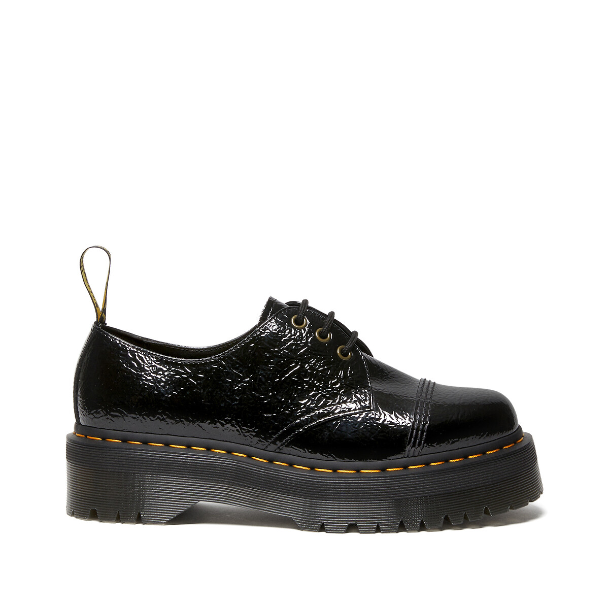 Image of 1461 Quad Distressed Platform Brogues in Patent Leather