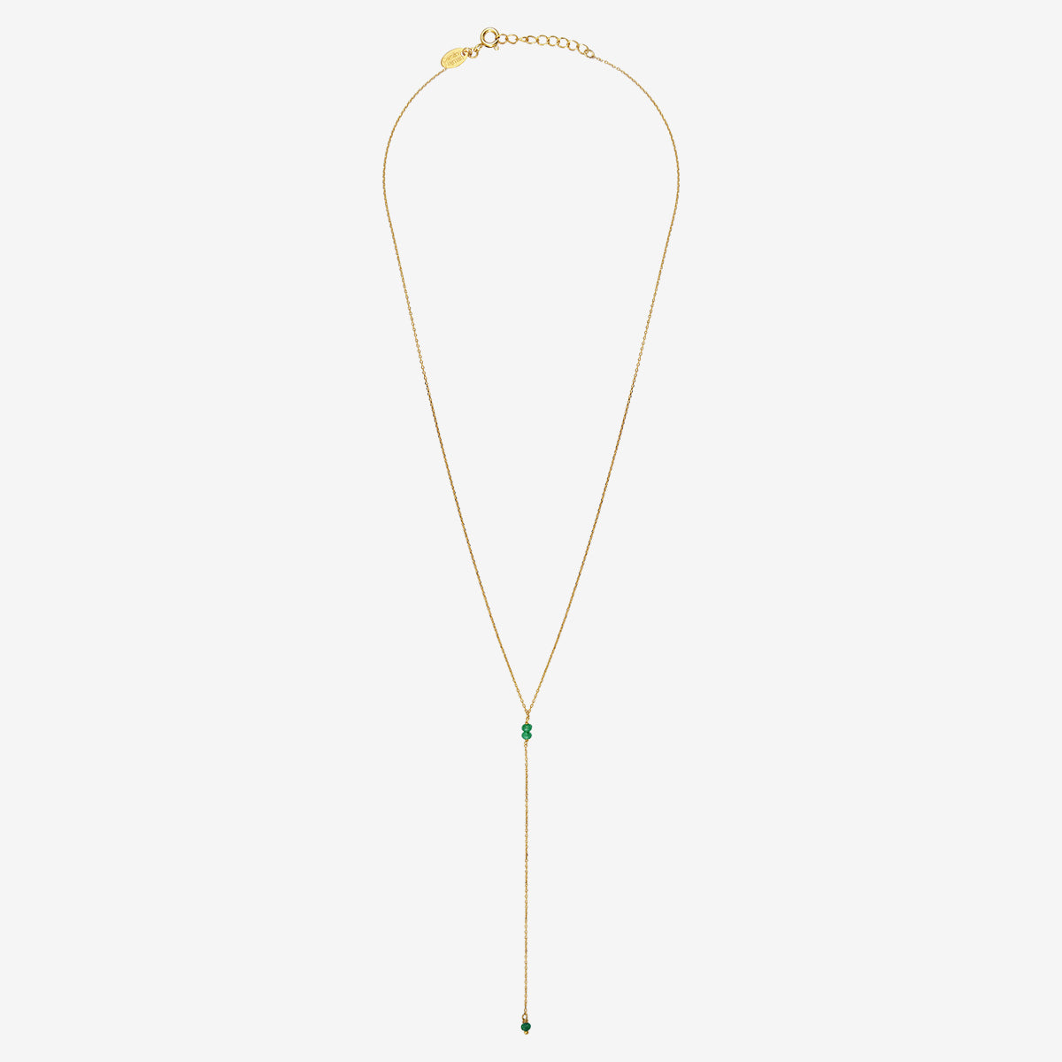 Collier cravate longue venus agate verte, CAROLINE NAJMAN