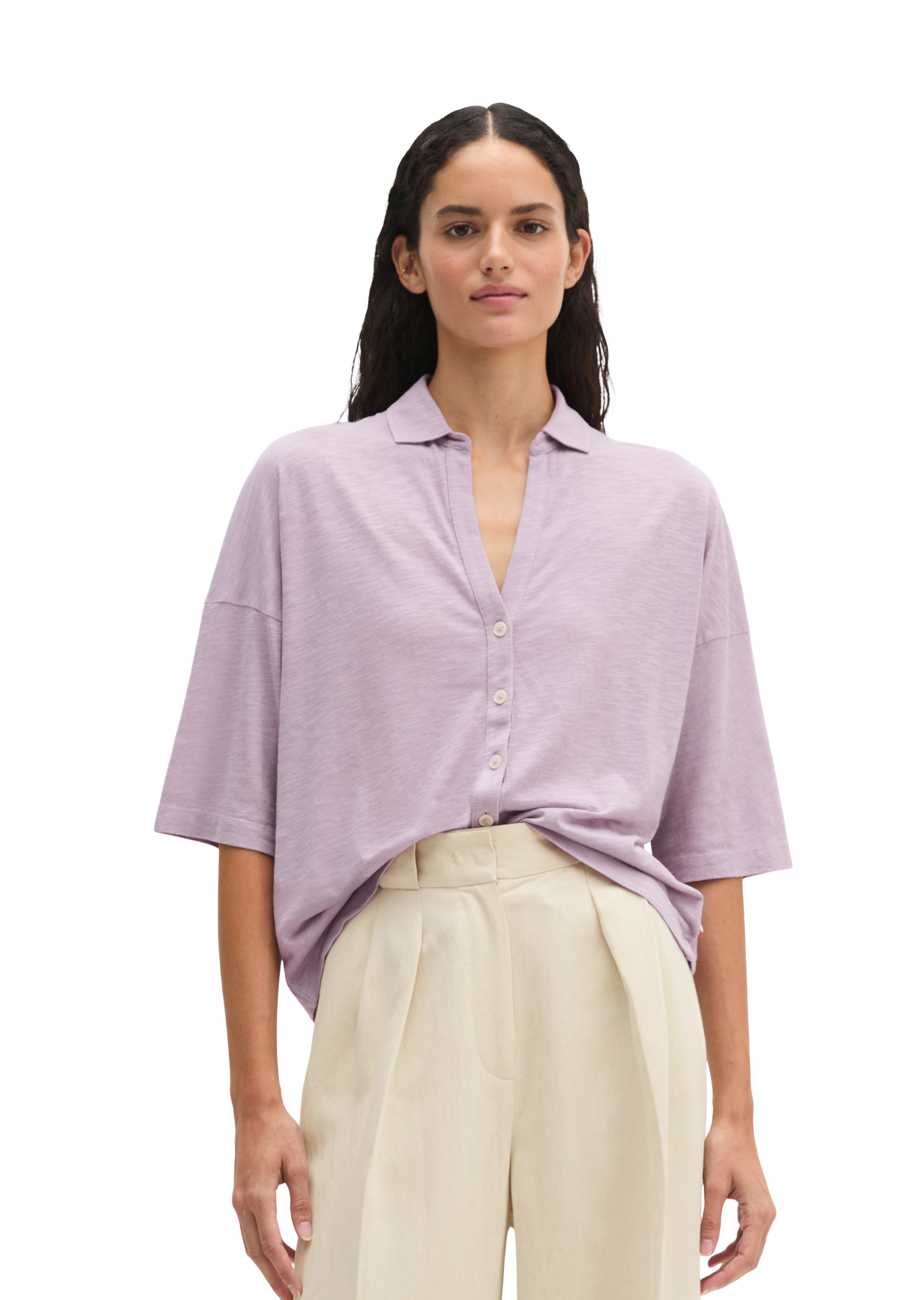 Blouse en jersey regular avec LENZING™ ECOVERO™, MARC O'POLO
