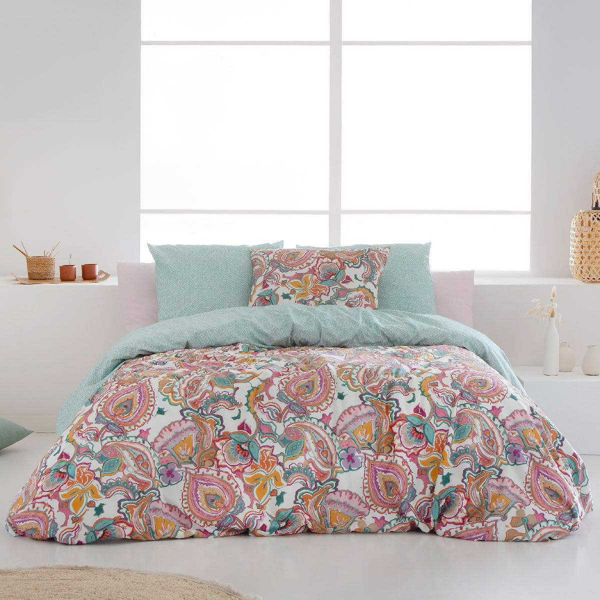 Housse de couette réversible en coton MUSE, NAF NAF HOME