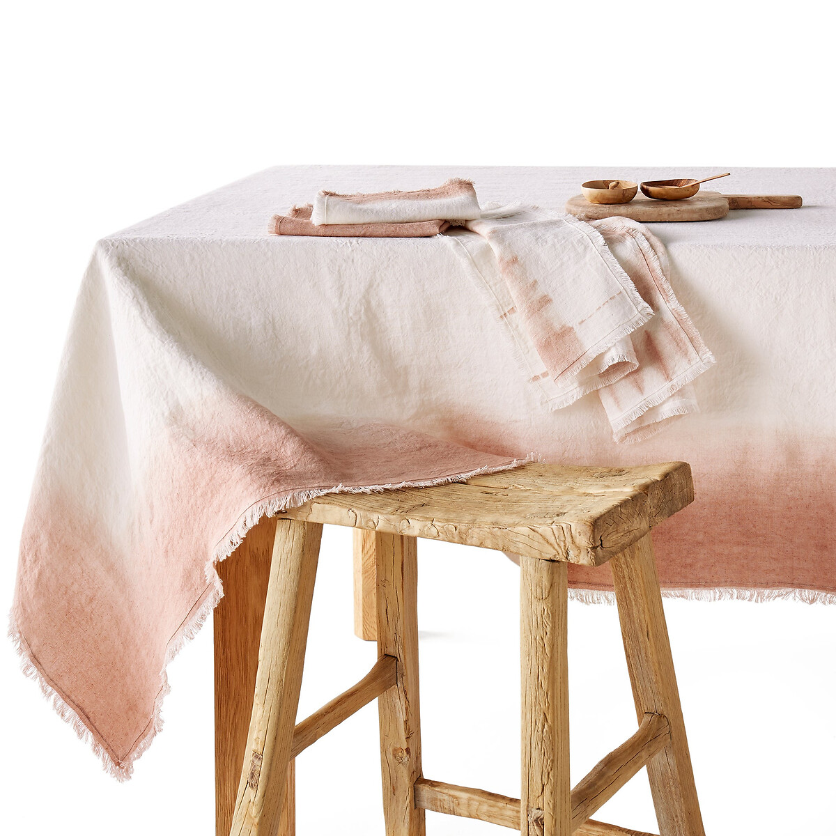 Tafelkleed in linnen tie and dye Sunrise