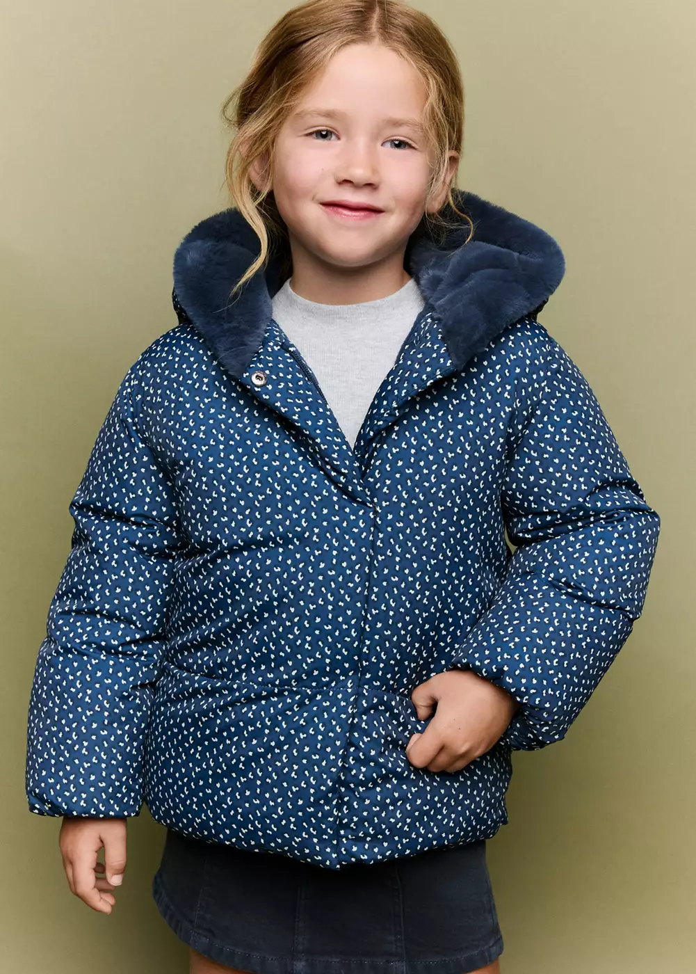 Anorak matelassé imprimé, MANGO BABY