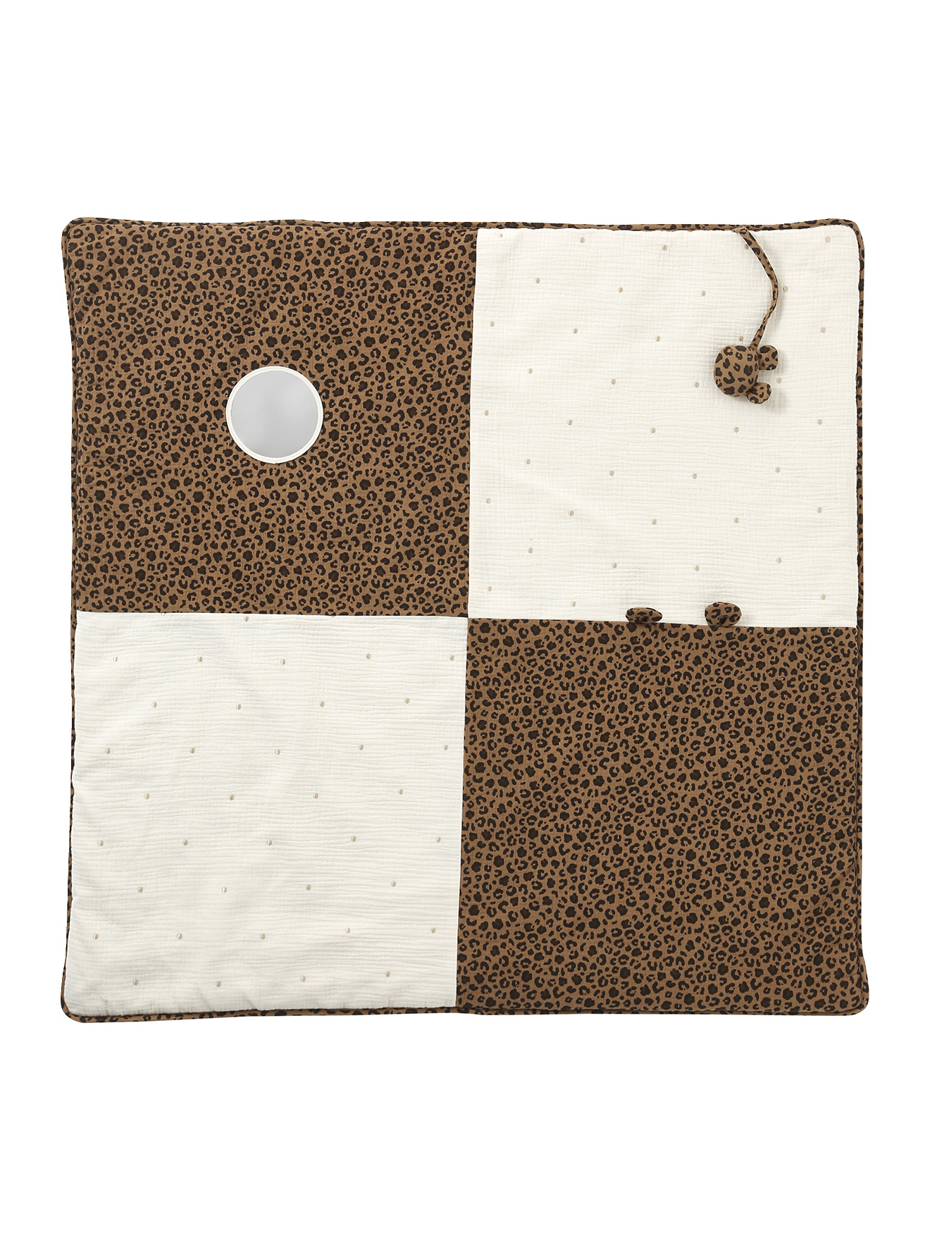 Tapis d'éveil léopard en gaze de coton, ENVIE DE FRAISE