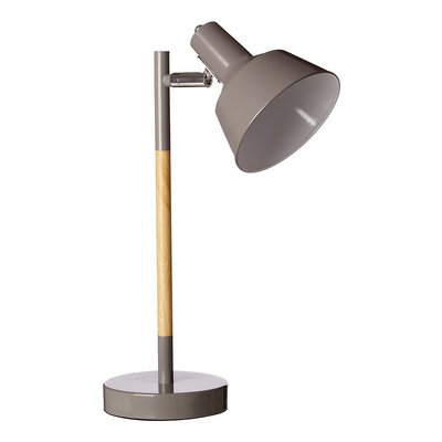 Scandi Style Grey and Wood Task Table Lamp SO'HOME