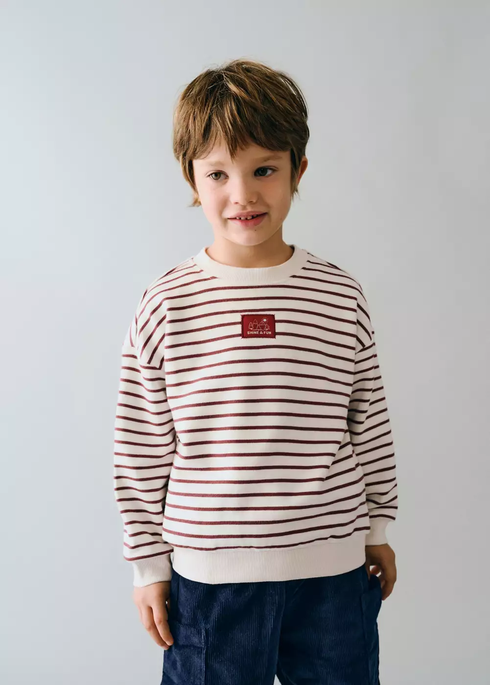 Sweat-shirt coton rayures, MANGO BABY