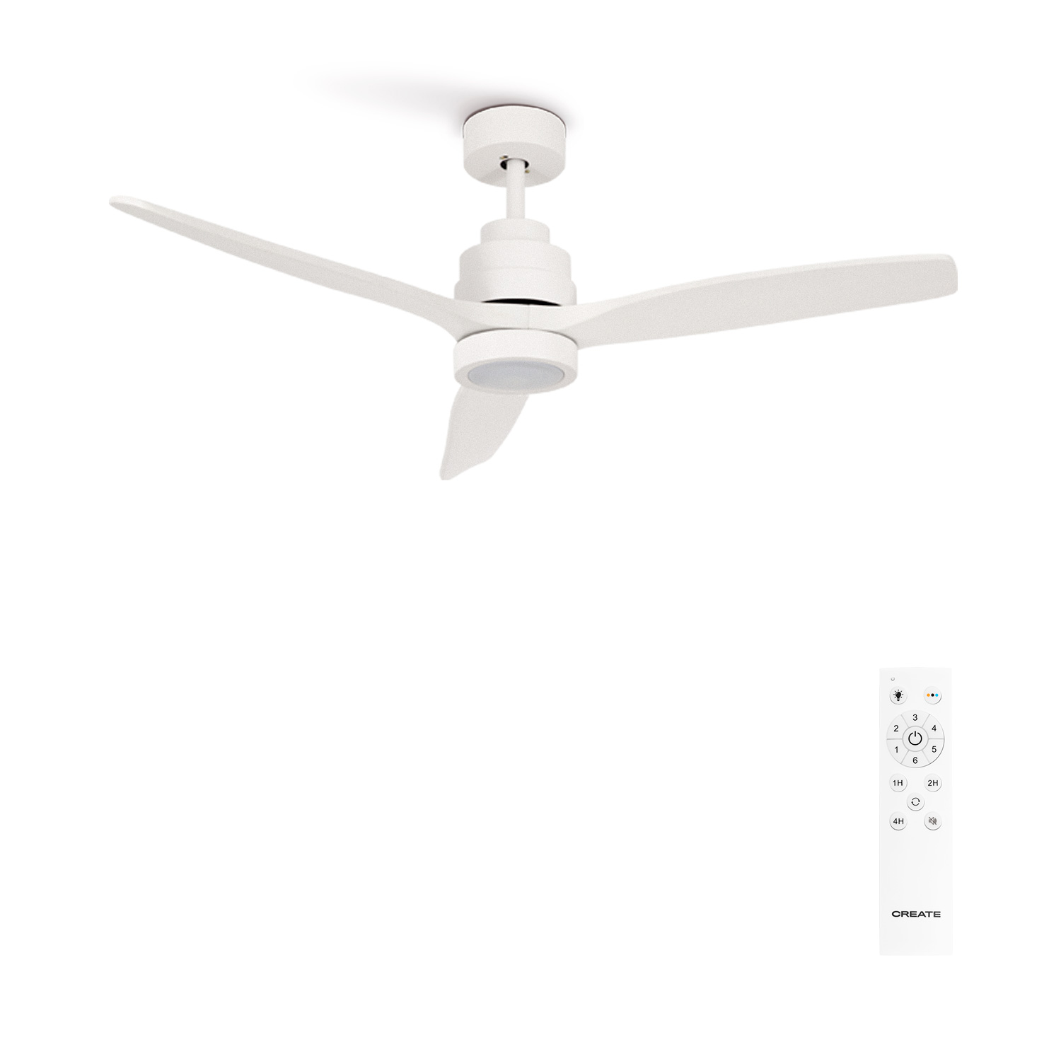Ventilateur de plafond avec pales en ABS technique avec lumière, et télécommande WIND STYLANCE, CREATE