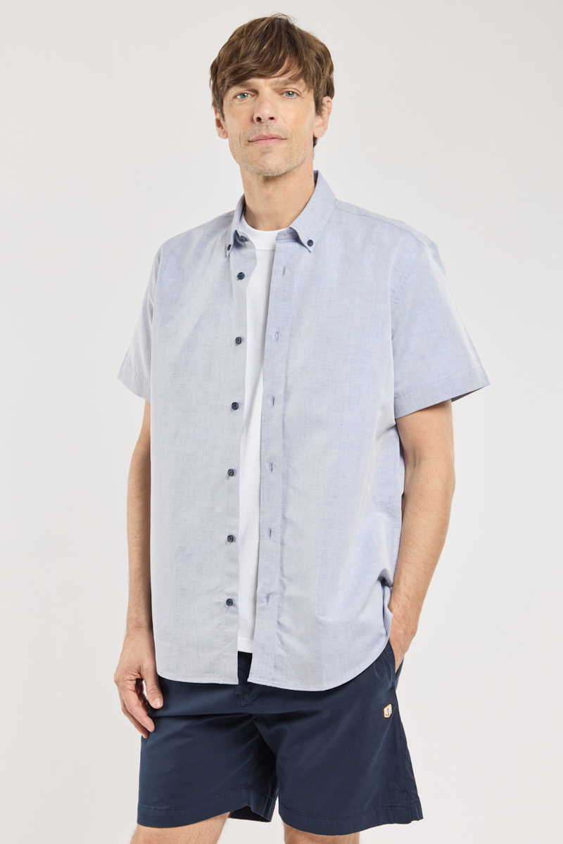 Chemise coupe confort - coton et lin, ARMOR-LUX