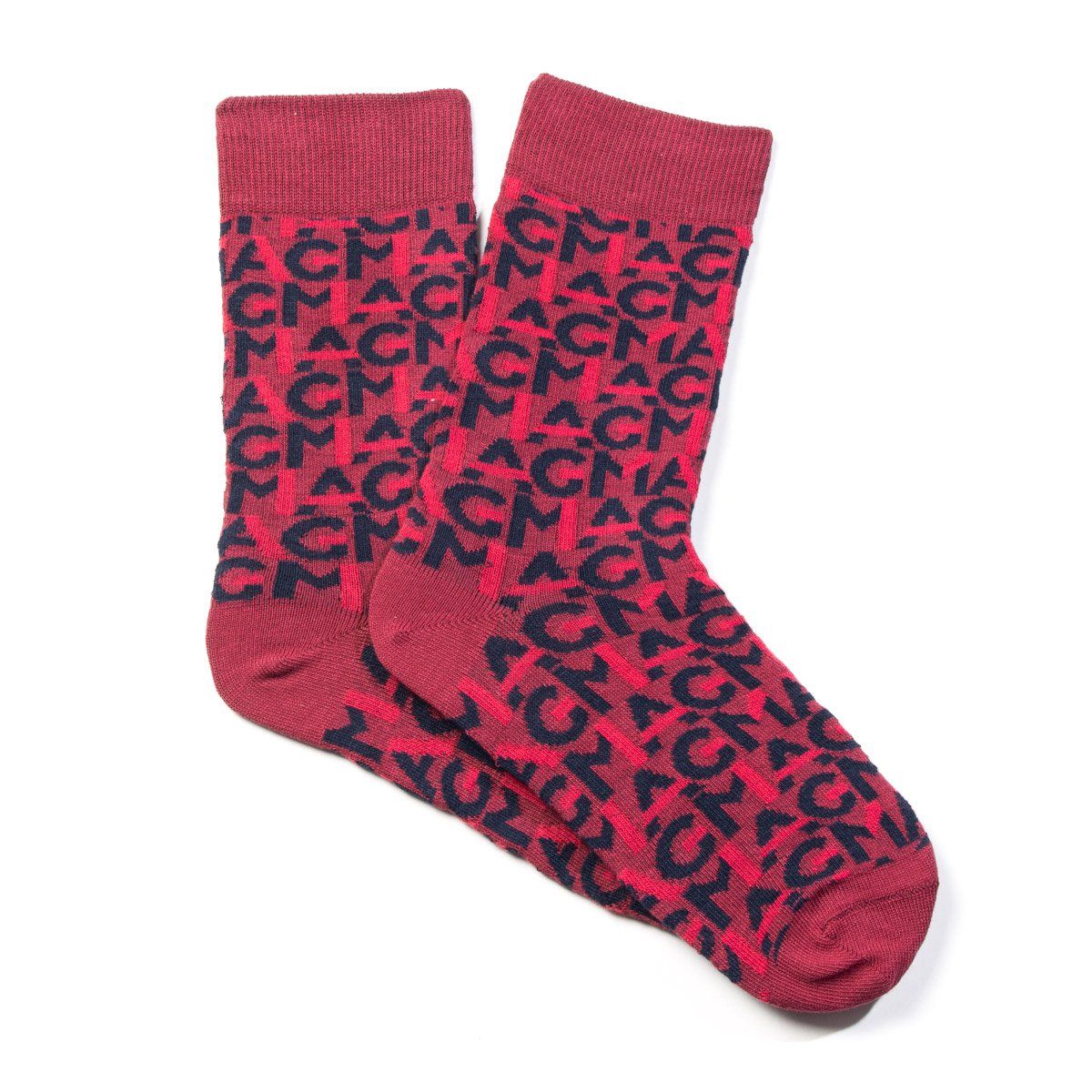 Chaussettes jacquard imprimé monogramme mag, MISE AU GREEN