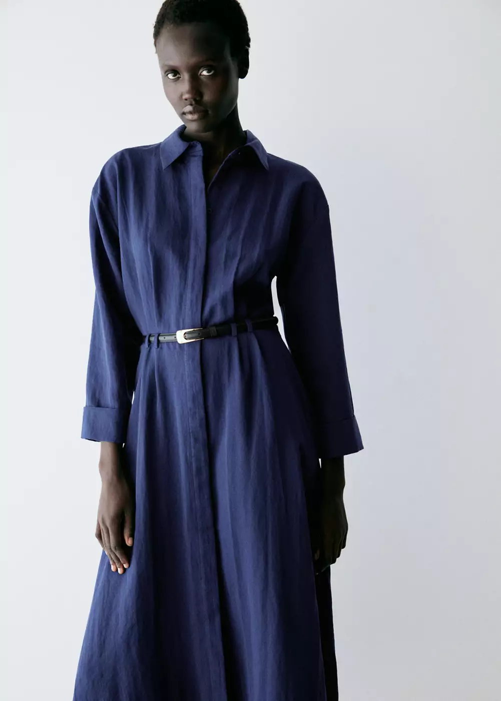 Robe chemise Lyocell, MANGO