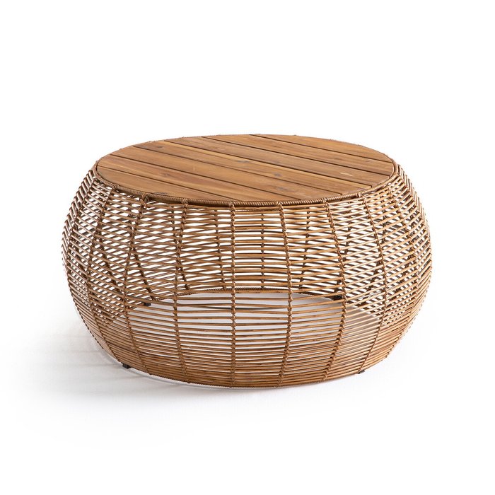 Image 0 Table basse ronde en résine et acacia Madalina LA REDOUTE INTERIEURS Table basse ronde en résine et acacia Madalina LA REDOUTE INTERIEURS image 0