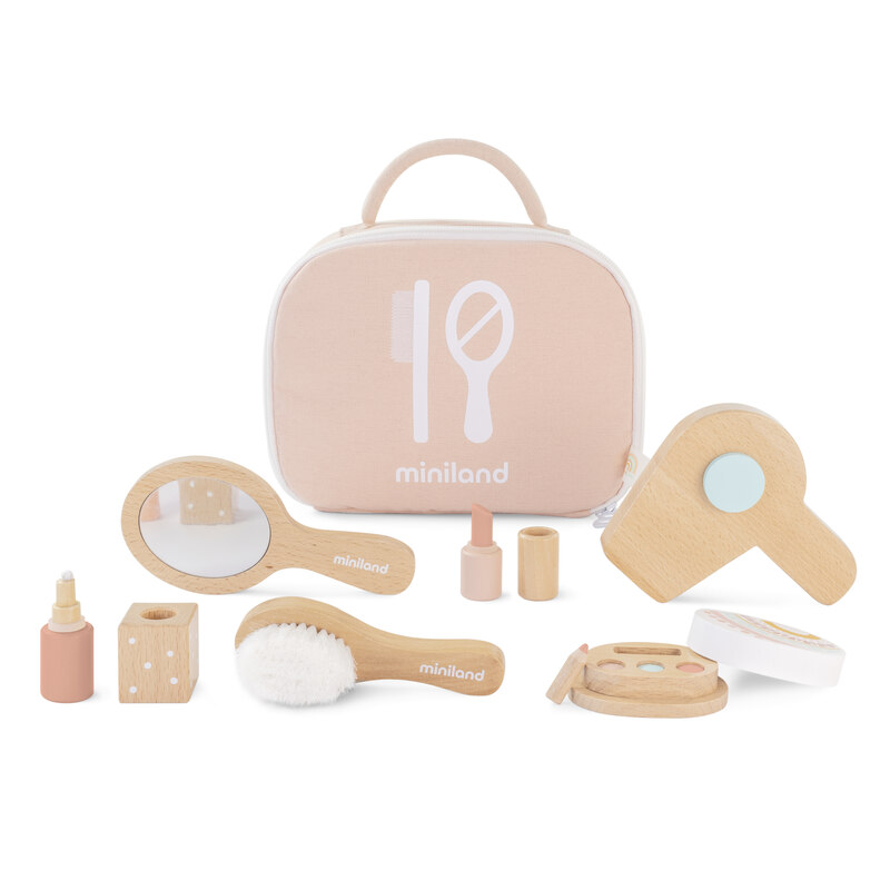 Ensemble beauté en bois pour poupées, MINILAND