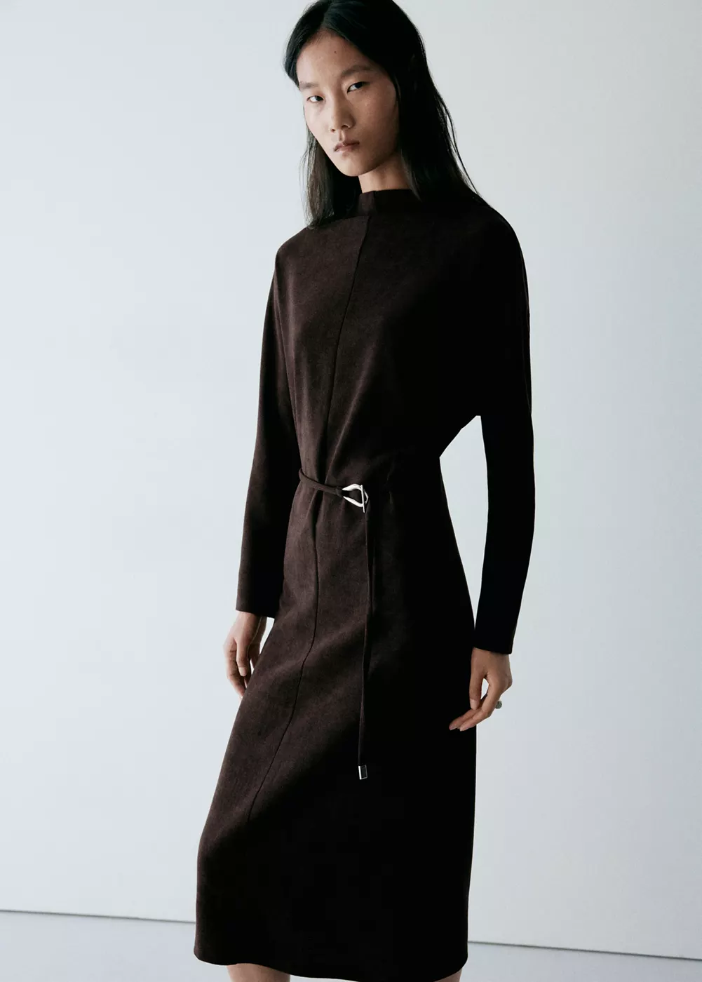 Robe maille ceinture, MANGO