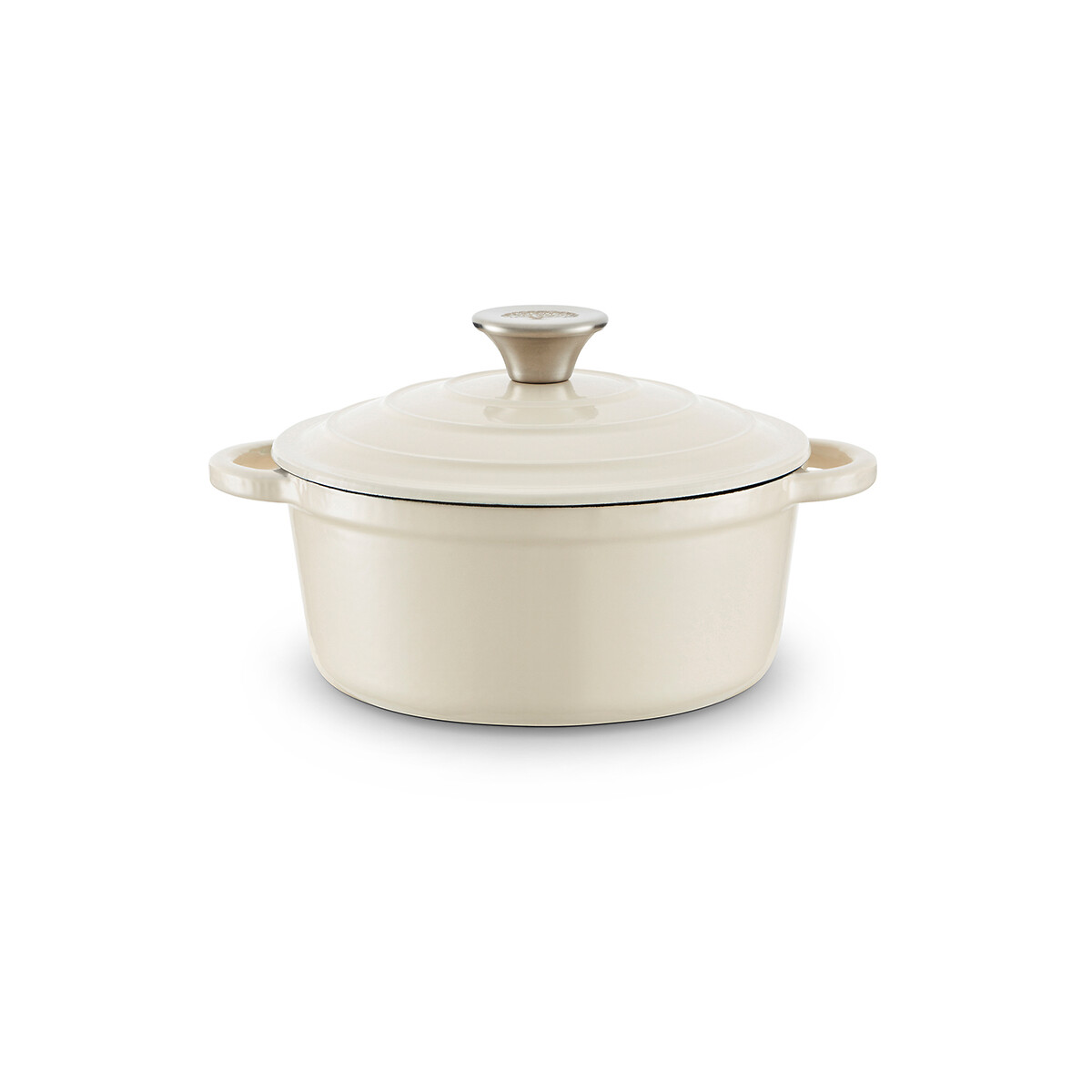 20cm Round Cast Iron Casserole Dish, BARBARY & OAK