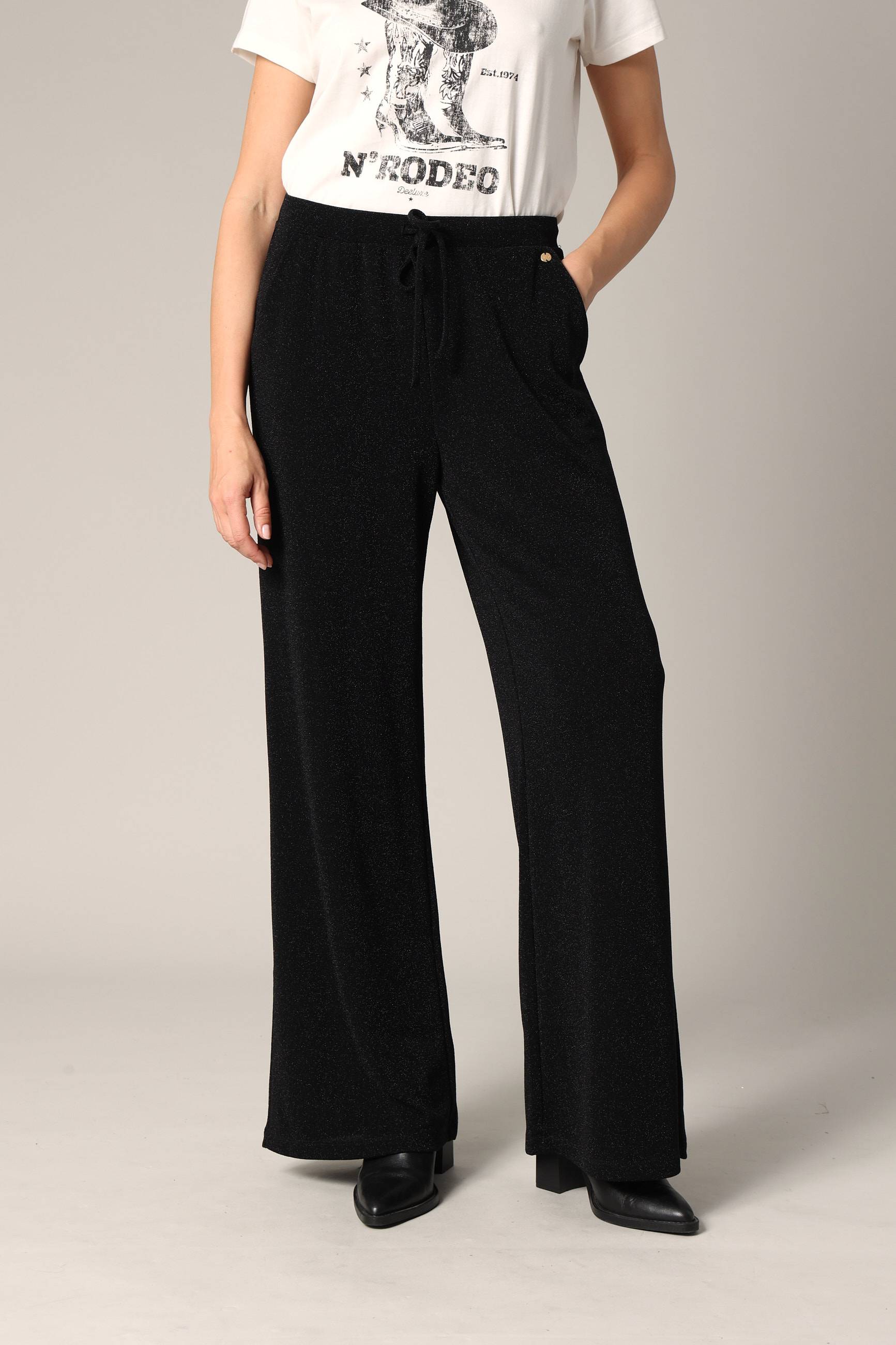 Pantalon ample et fluide en maille brillante SOYA, DEELUXE