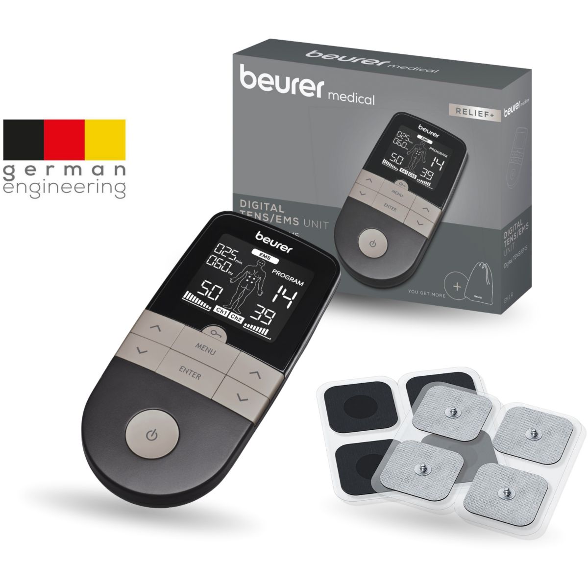 Appareil électrostimulation EM 1 R Relief+, BEURER