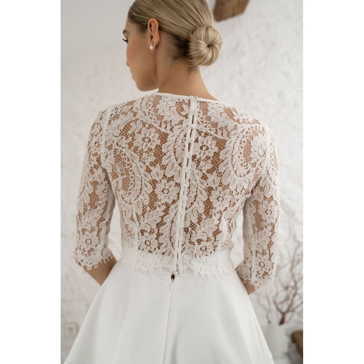 Haut dentelle blanc mariage La Redoute