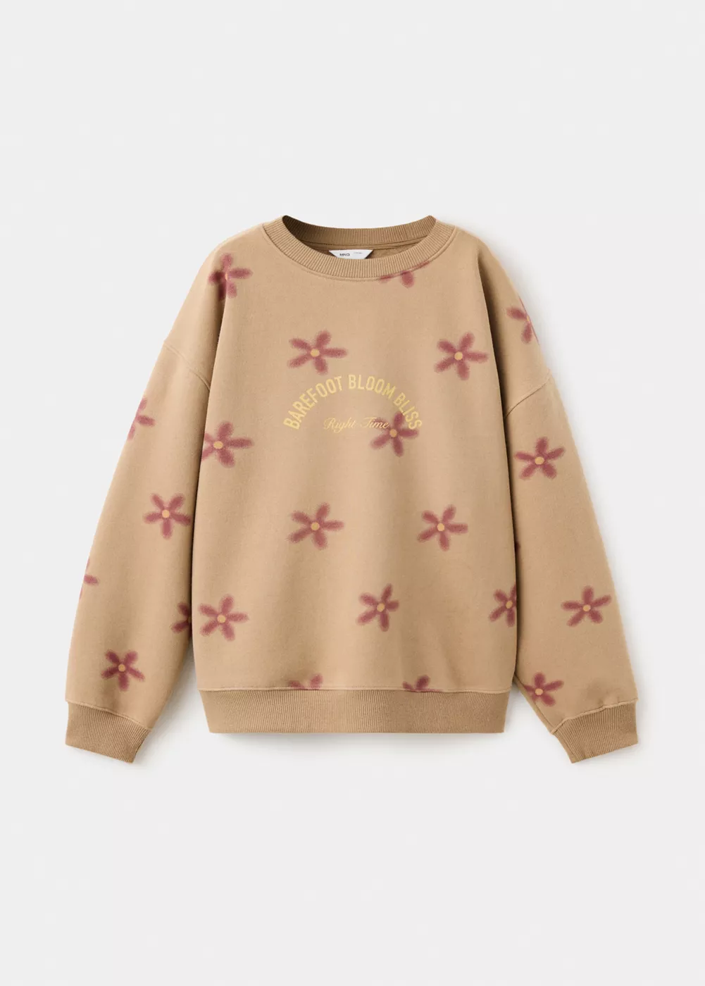 Sweat à fleurs détail imprimé, MANGO KIDS