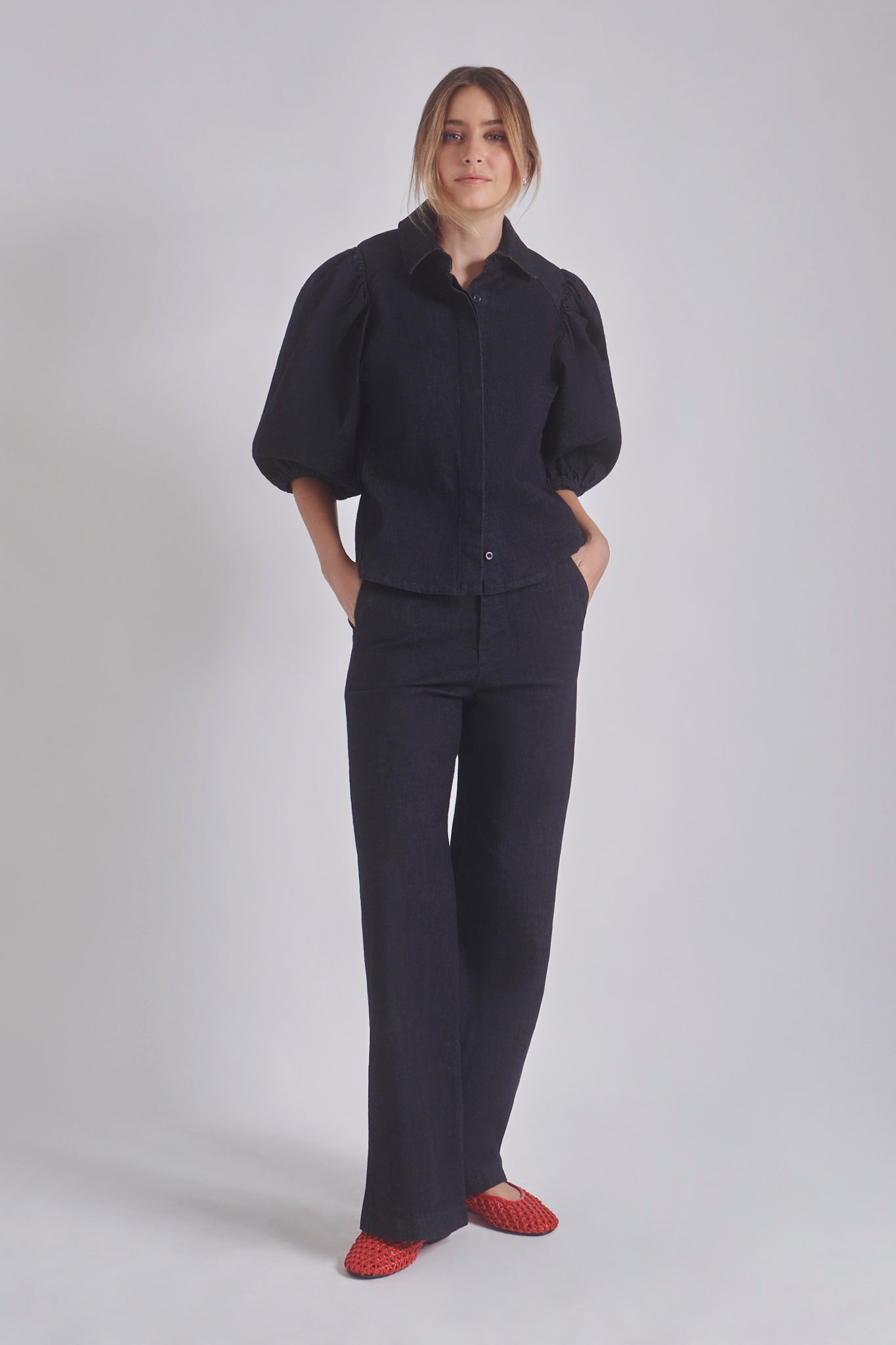Pantalon en jean taille haute PARKER, BENOA