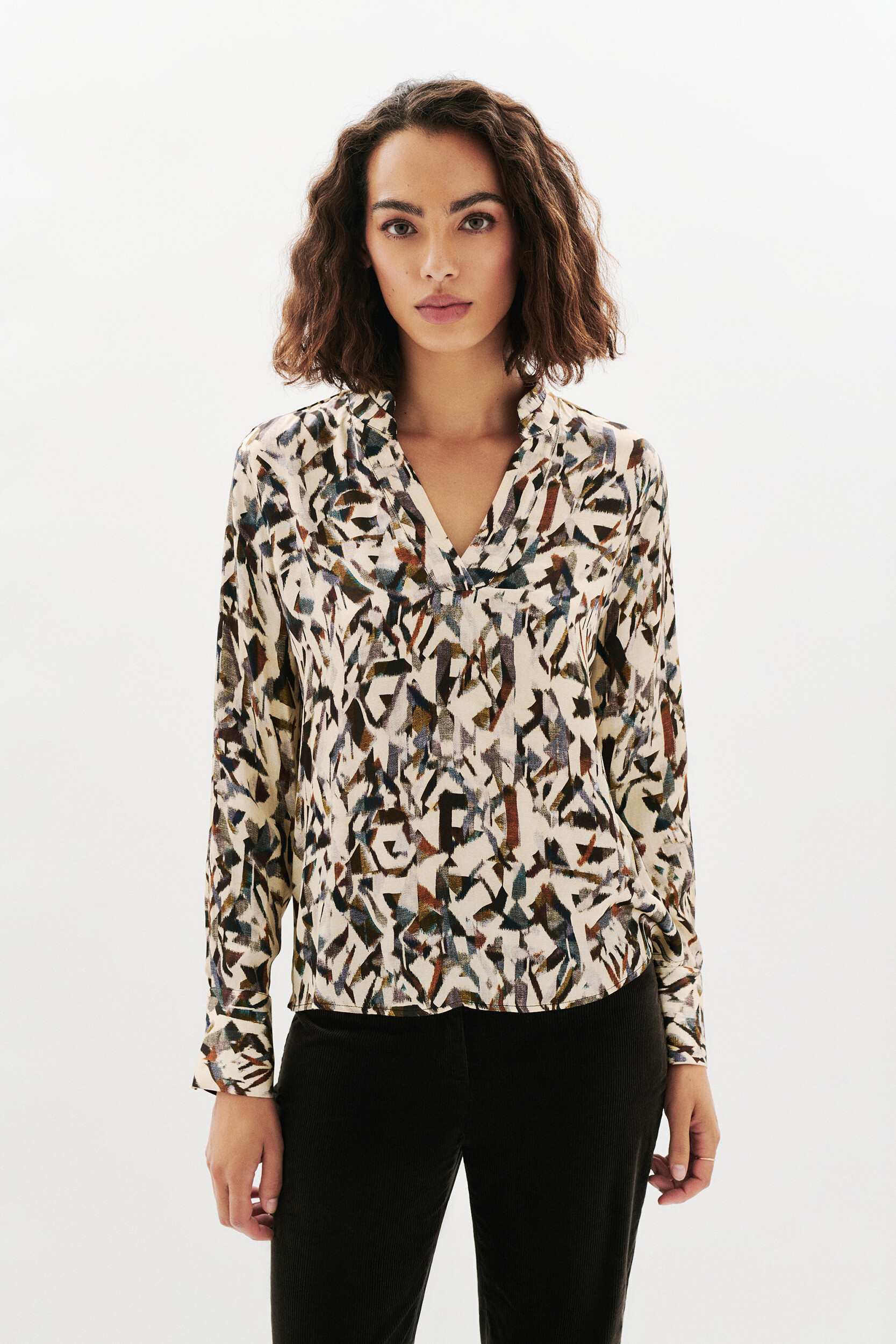 Chemise courte droite col montant CLARA, CAROLL