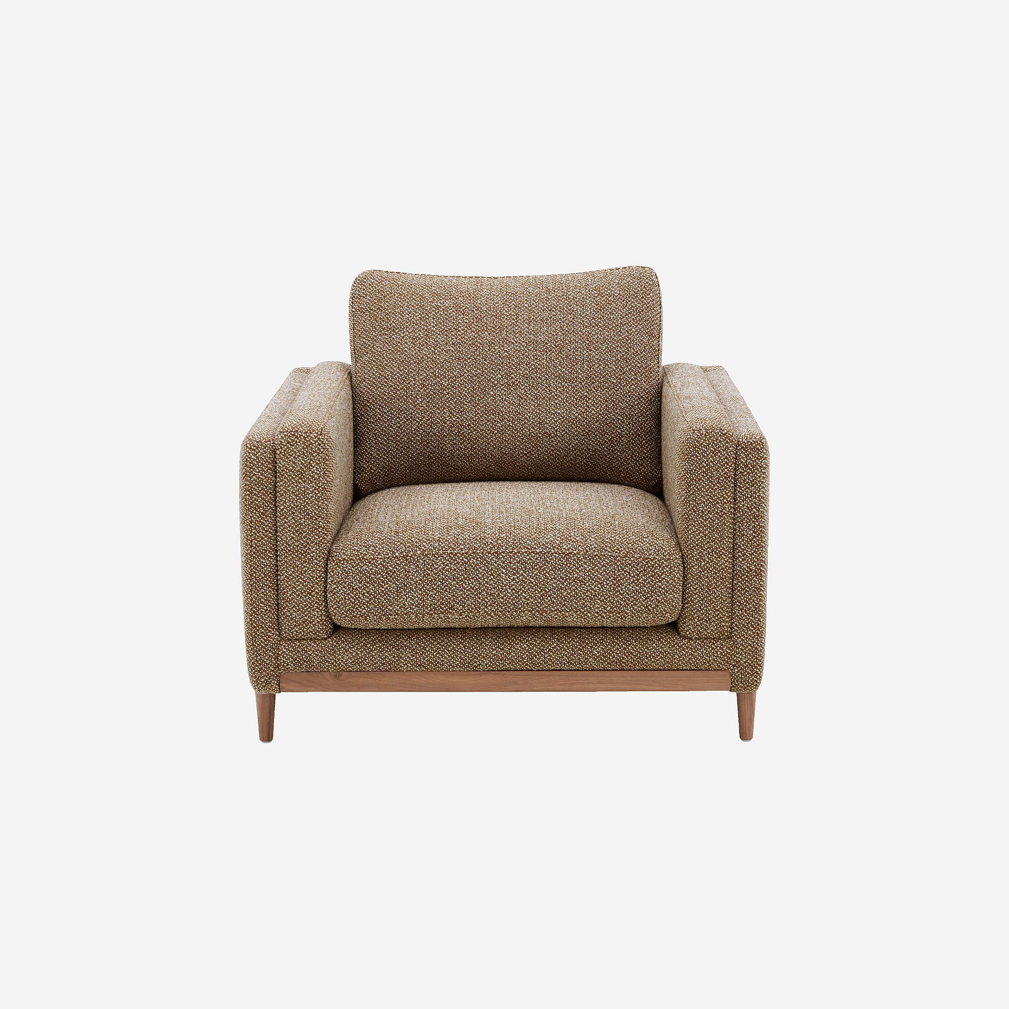 Fauteuil design en tissu texturé et bois URBINO, HABITAT