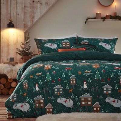 Winter Pines 100% Cotton Duvet & Pillowcase Set SO'HOME
