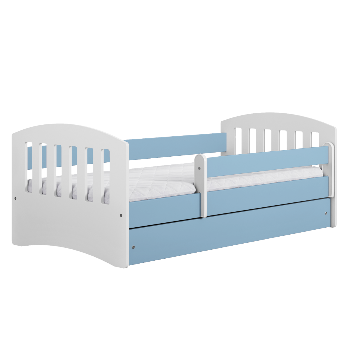 Lit Enfant à barrière 160x80cm avec tiroir et matelas inclus - CLASSIC, KOCOT KIDS