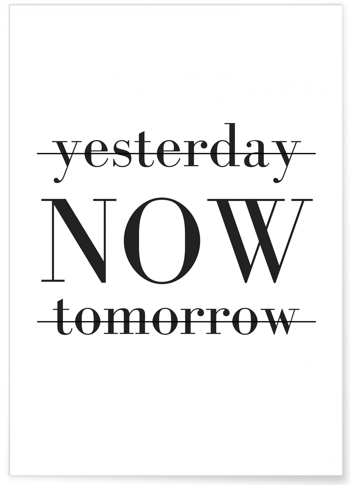 Affiche Yesterday NOW tomorrow, L'AFFICHERIE