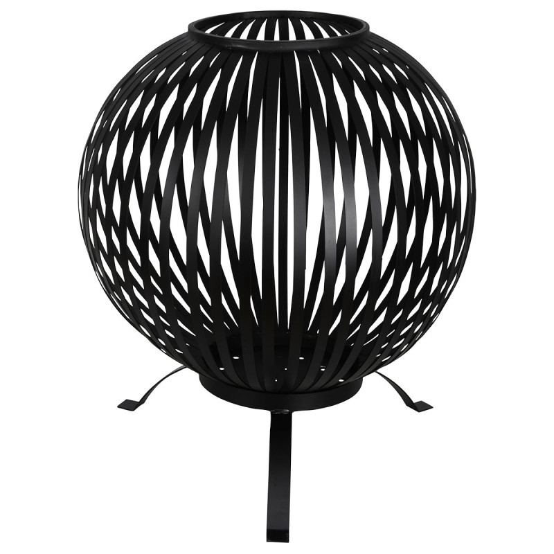 Brasero métal ajouré noir, ESSCHERT DESIGN