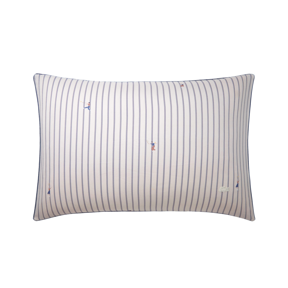Taie d'oreiller en satin de coton lavé, L MATCH POINT, LACOSTE HOME