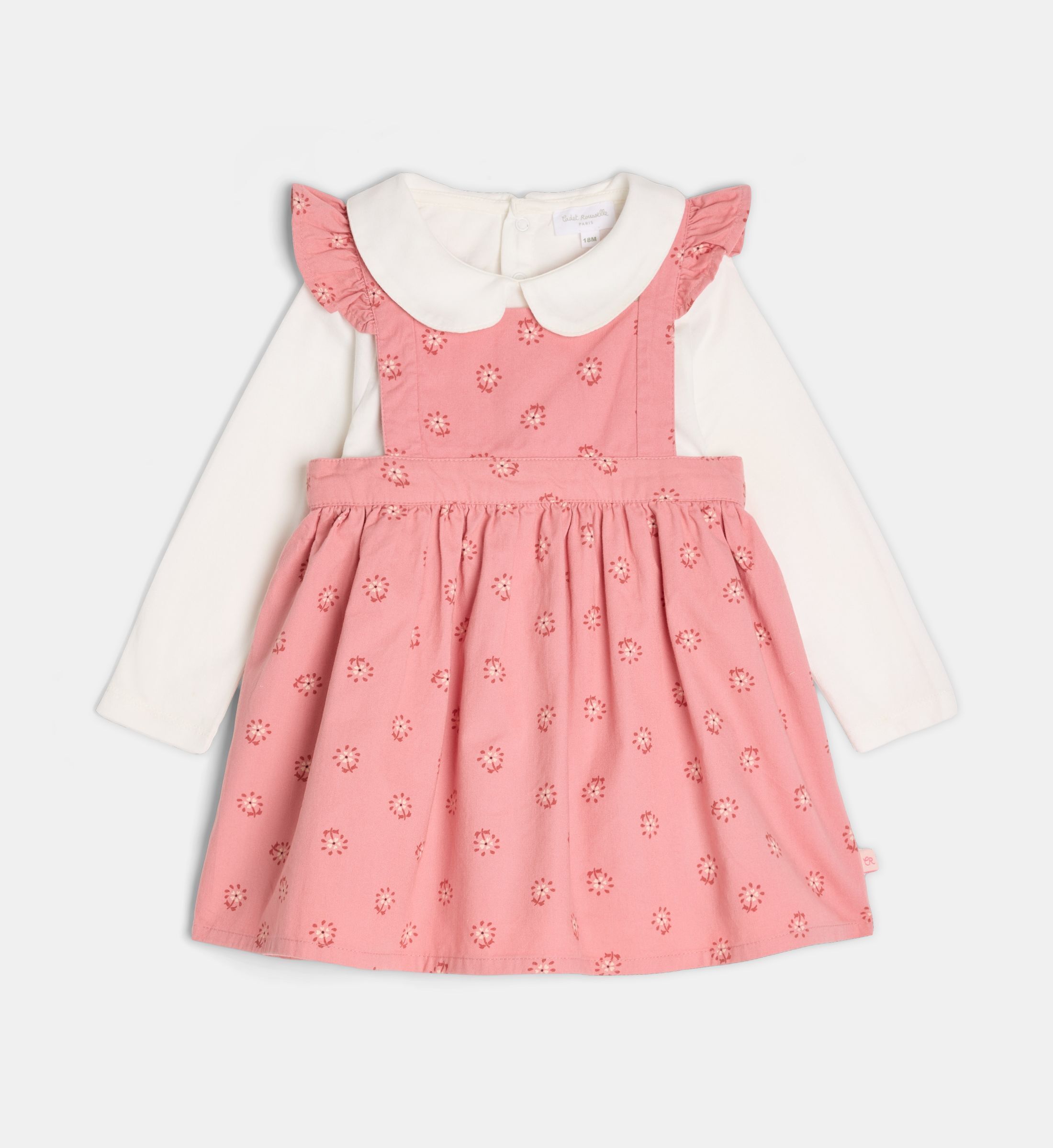 Ensemble telina robe t-shirt à fleurs en coton bio, CADET ROUSSELLE