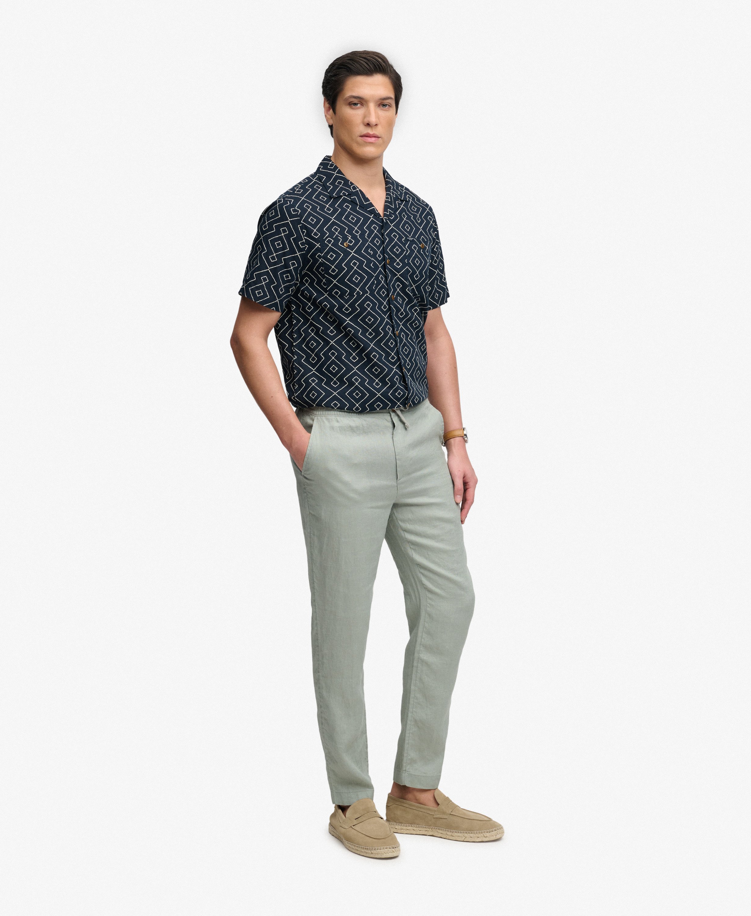 Pantalon en Lin Merchant, SUPERDRY