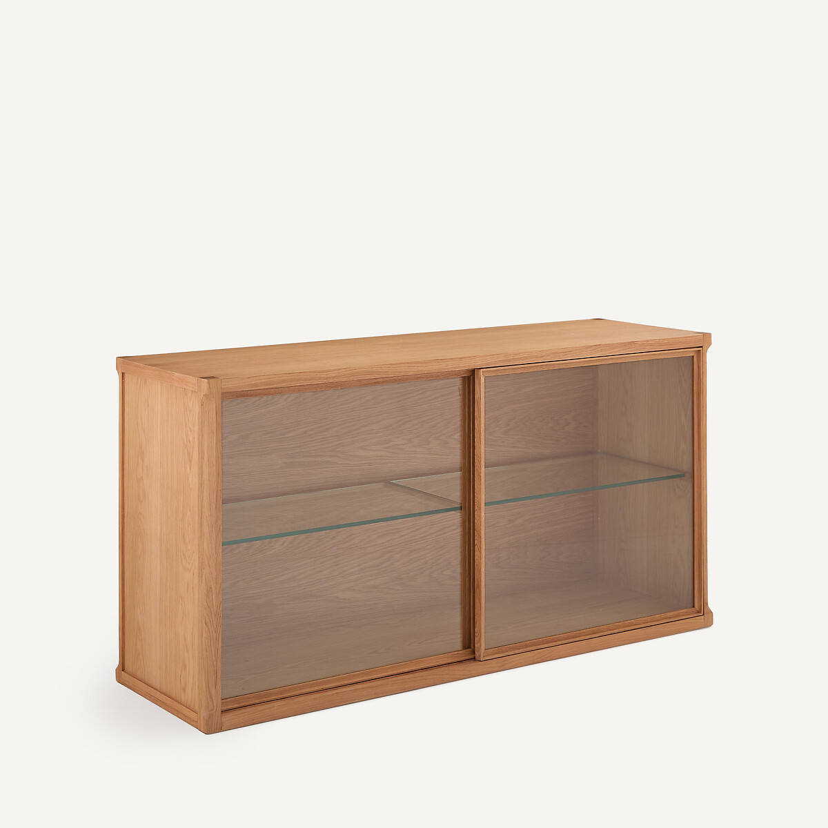Credenza con vetrina, rovere e impiallacciatura, IÉNA, design Emmanuel Gallina, EMMANUEL GALLINA X AM.PM