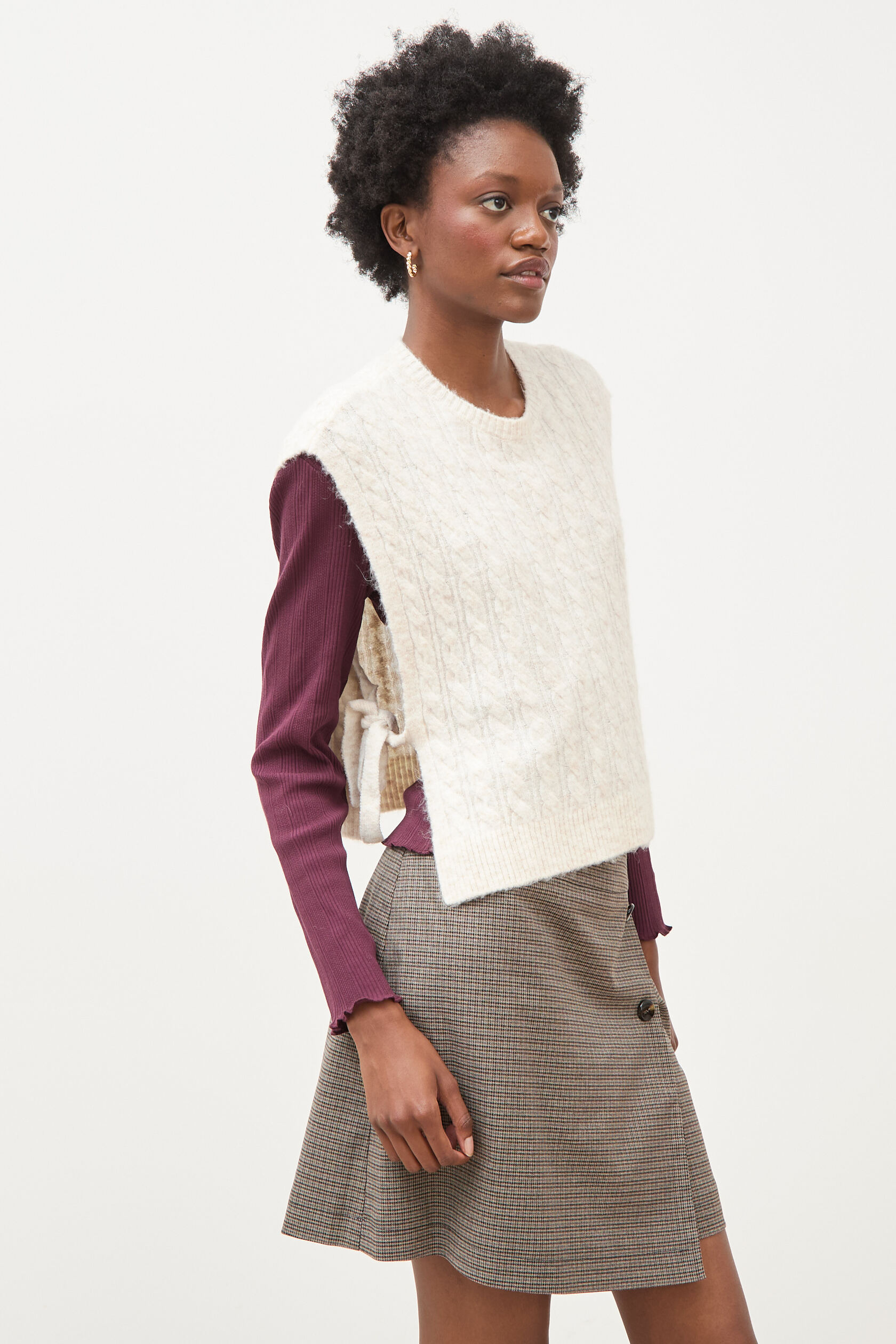 Pull droit cropped sans manches, BONOBO