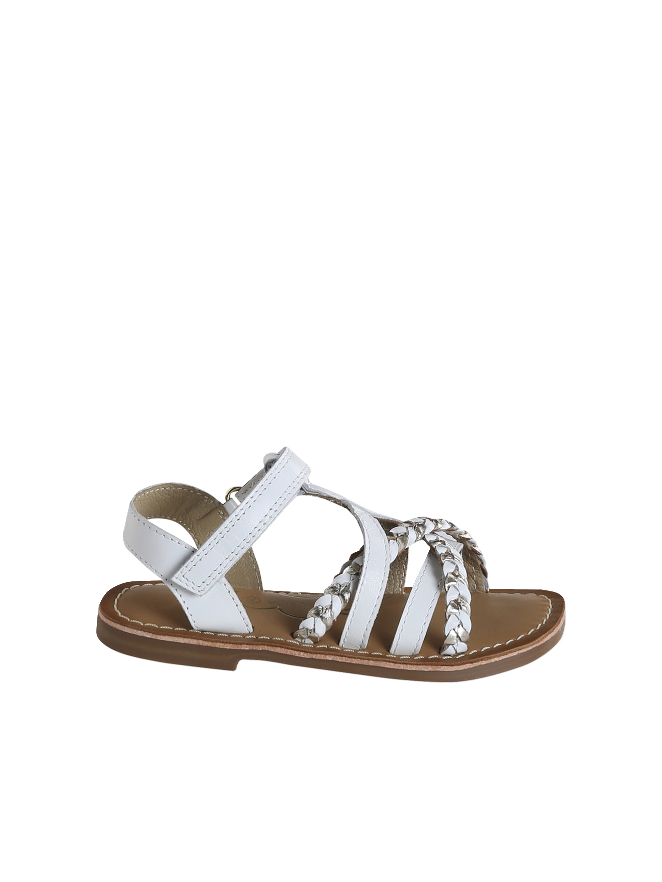 Sandales scratchées cuir collection maternelle, VERTBAUDET