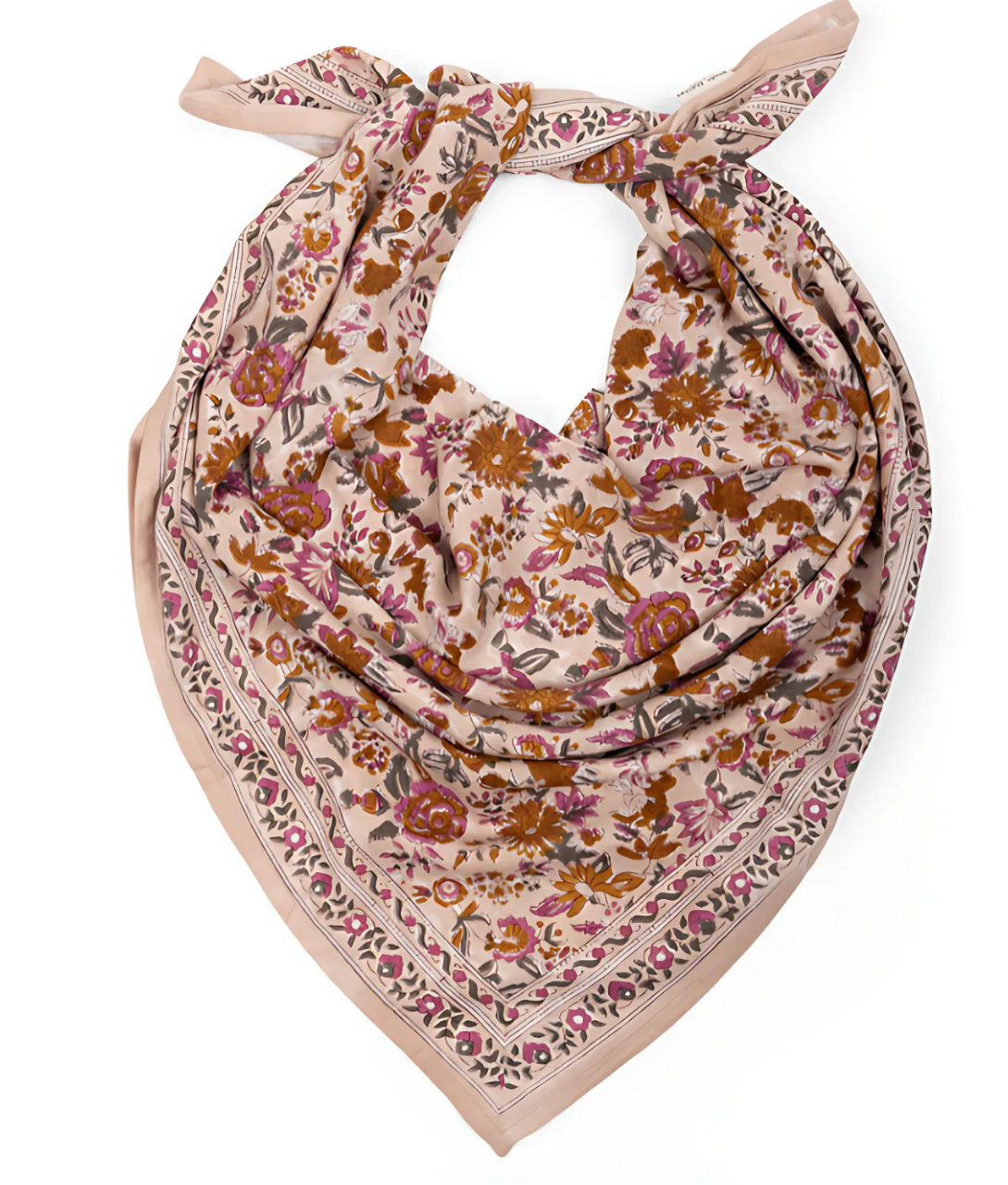 Grand Foulard en coton imprimé GOA, BINDI ATELIER