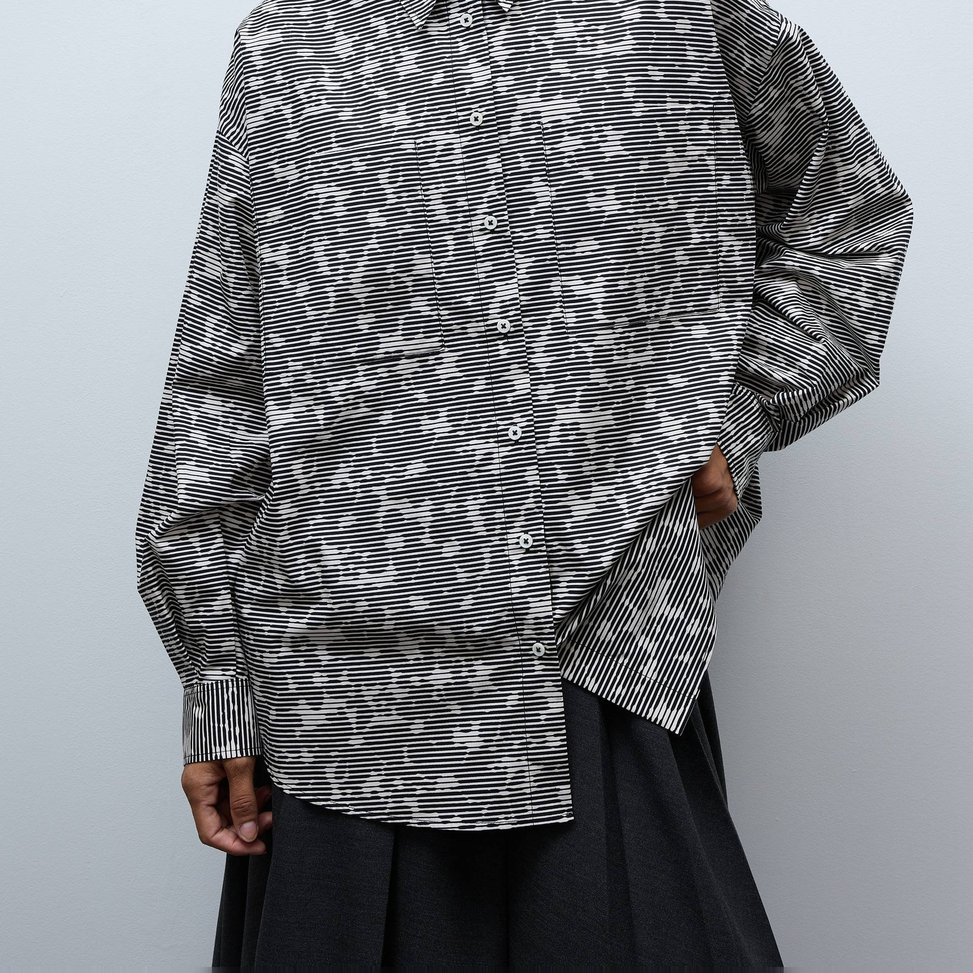 Chemise imprimé avec manches longues en BIO GOTS, MONOPRIX