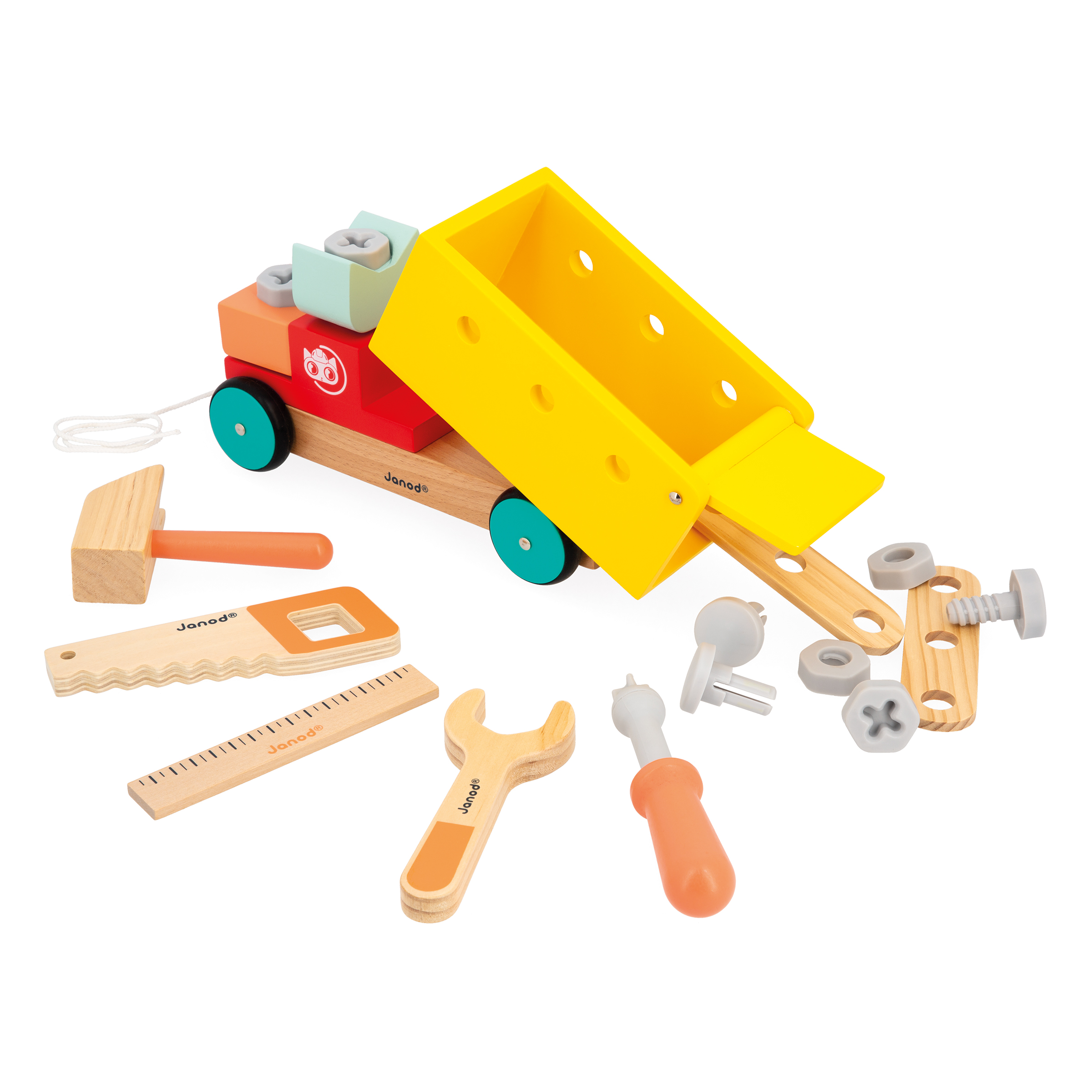 Camion de bricolage à tirer Brico'kids, JANOD