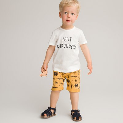 T-Shirt/Shorts Outfit in Organic Cotton LA REDOUTE COLLECTIONS