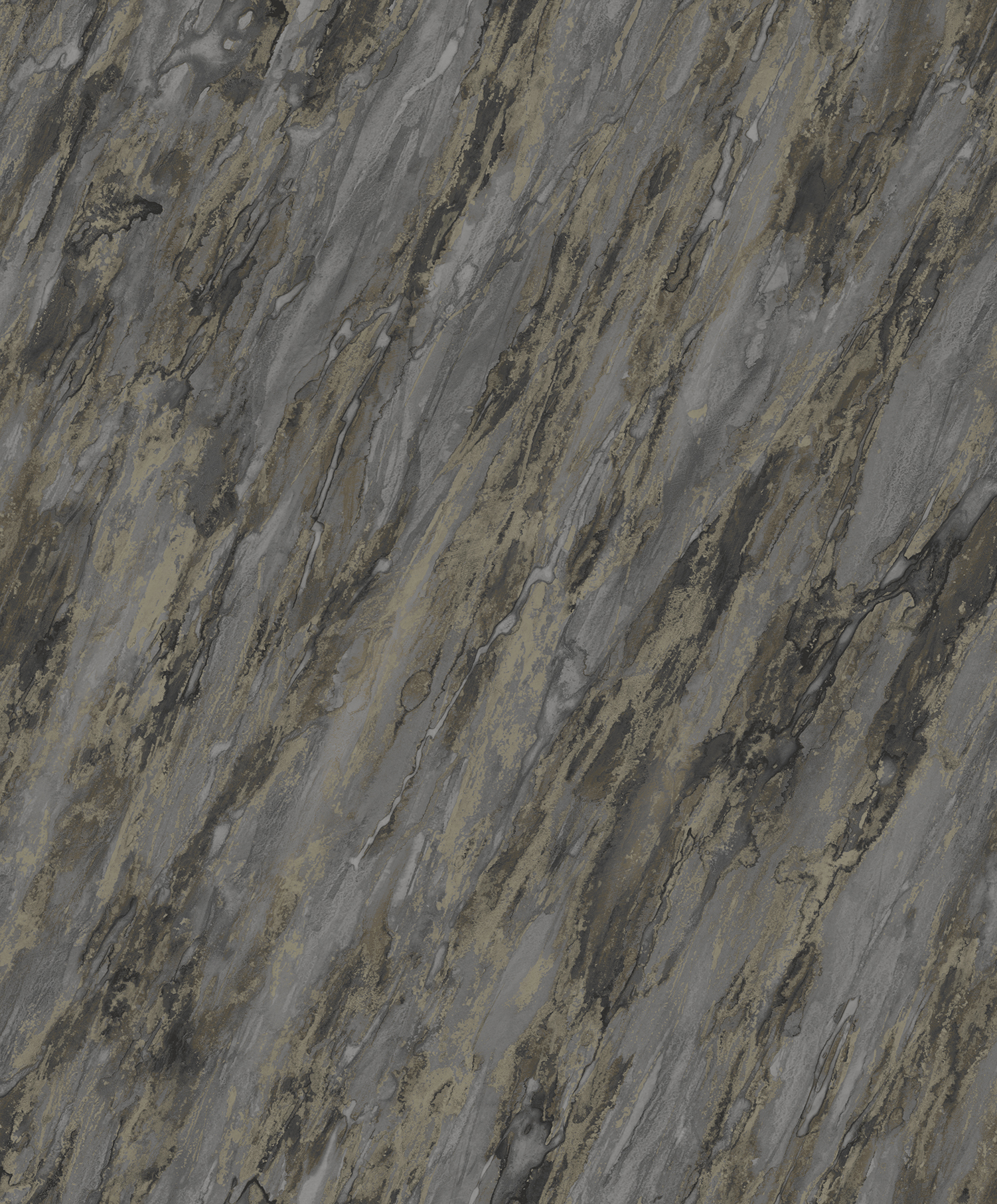 Papier peint effet marbre gris anthracite veiné or, HEXOA