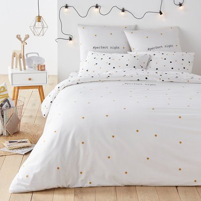 Perfect Night Spotted 100% Cotton Duvet Cover LA REDOUTE INTERIEURS