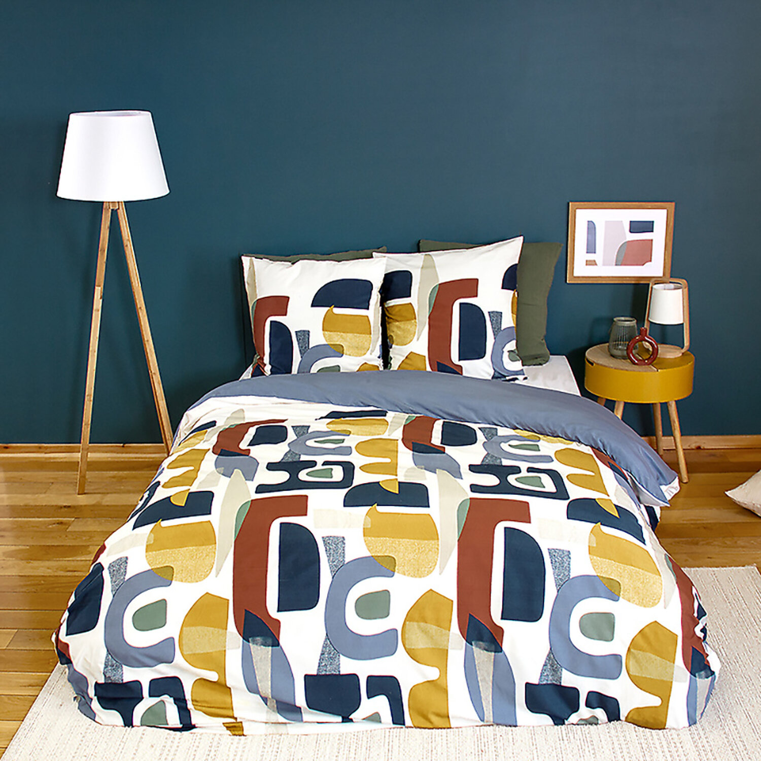 Parure housse de couette en microfibre imprimée, Kille, C DESIGN HOME TEXTILE