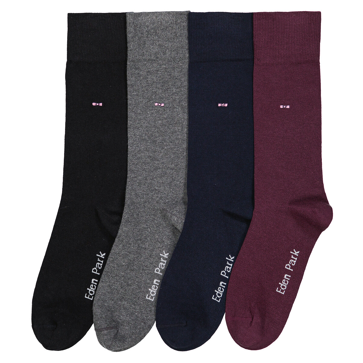 Pack of 4 Pairs of Crew Socks in Cotton Mix