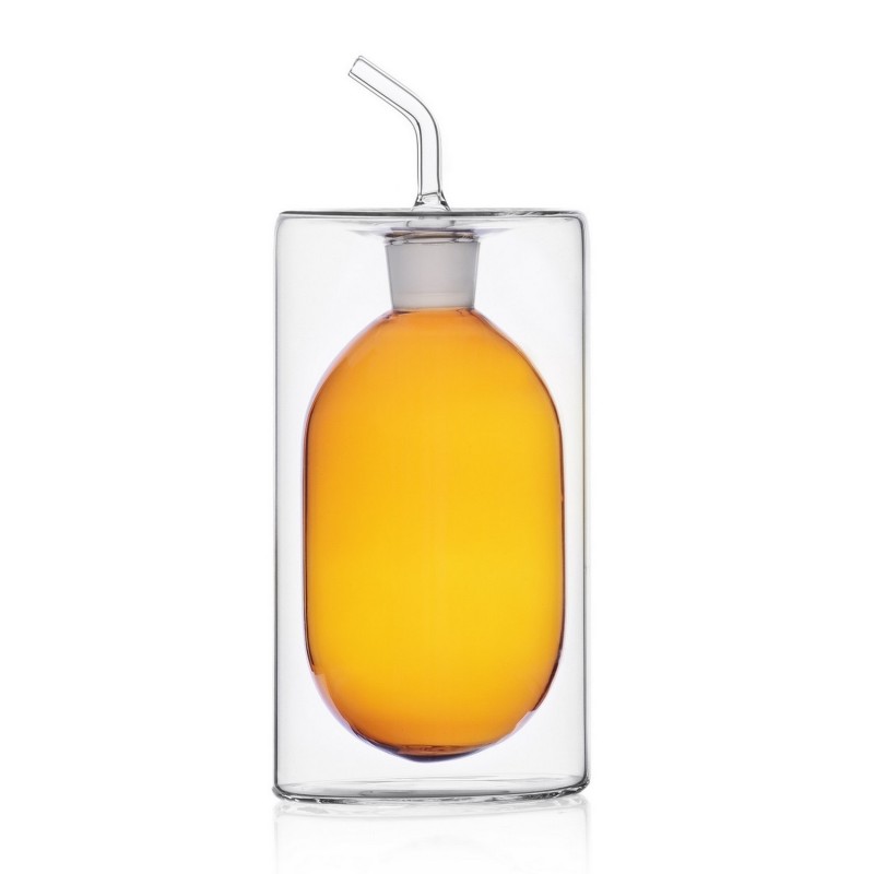 Huilier vinaigrier design verre double paroi CILINDRO, ICHENDORF